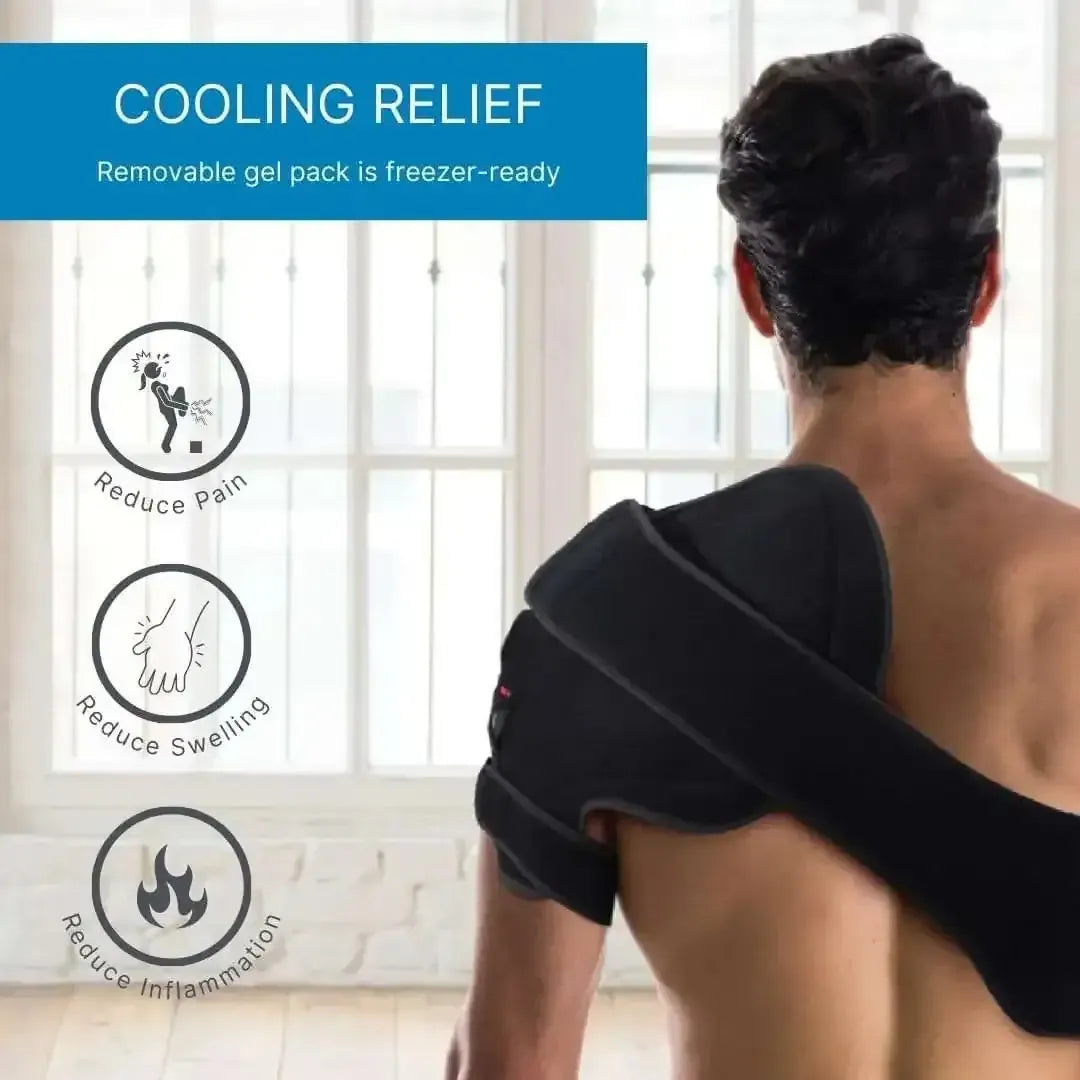 Gel Ice Shoulder Brace with Hot/Cold Compression NatraCure Default Title Default Title-