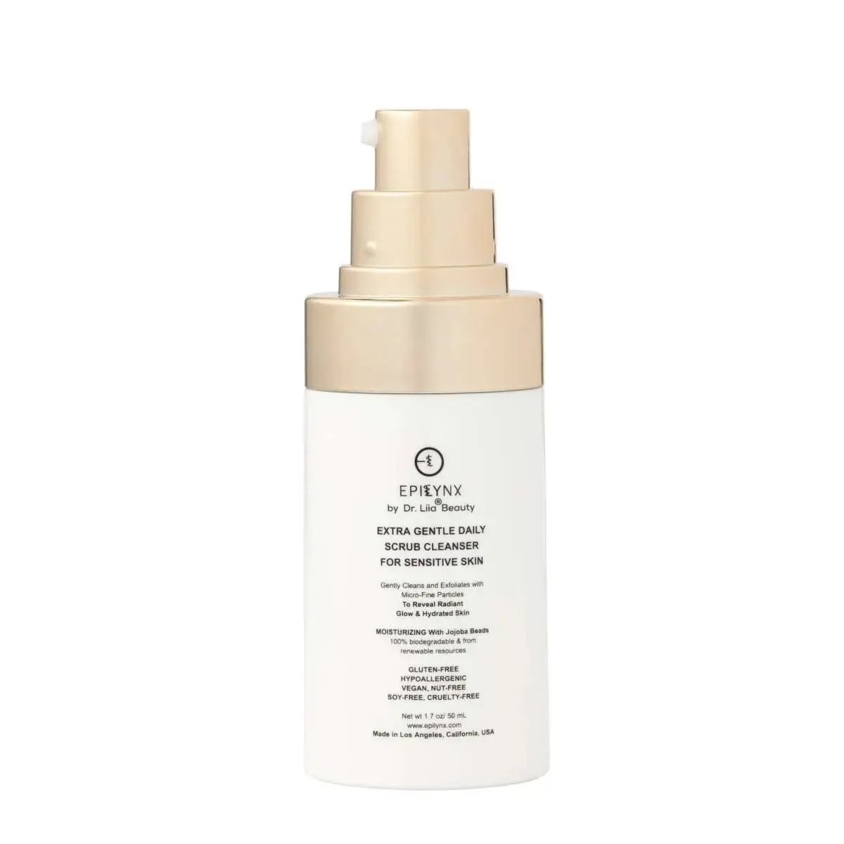 Gentle Exfoliating Face Scrub – Hyaluronic Acid, Aloe Vera & Biodegradable Jojoba Beads EpiLynx Default Title Default Title-