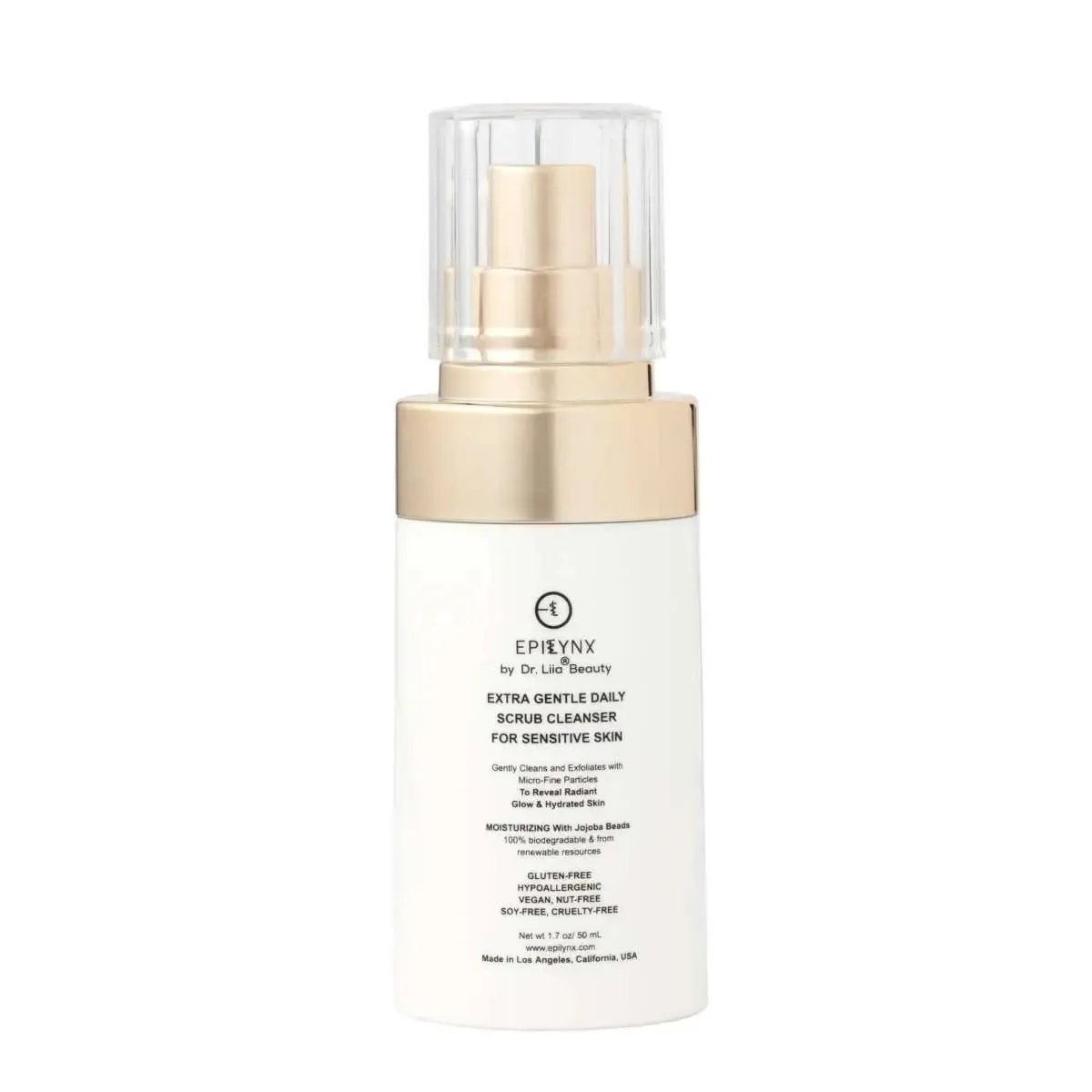 Gentle Exfoliating Face Scrub – Hyaluronic Acid, Aloe Vera & Biodegradable Jojoba Beads EpiLynx Default Title Default Title-