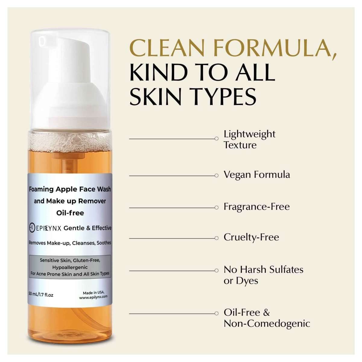Gentle Foaming Facial Cleanser – Aloe, Apple & Ashwagandha for All Skin Types Cartsfy Inc.