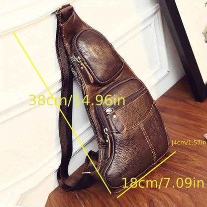 Genuine Leather Crossbody Sling Bag (Unisex) Cartsfy Inc.