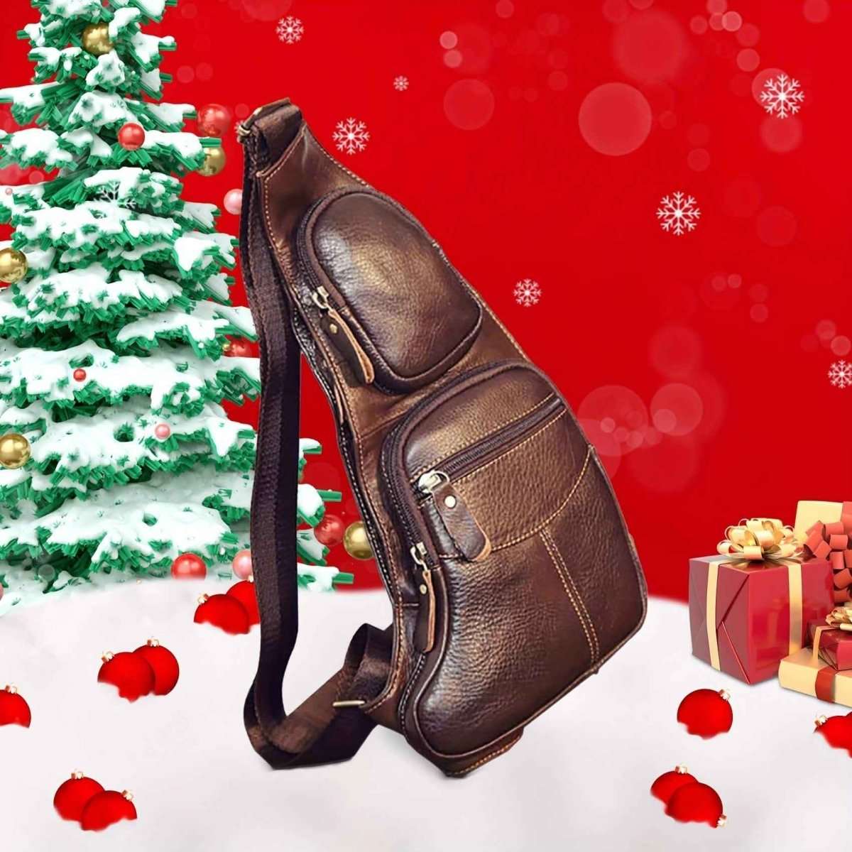 Genuine Leather Crossbody Sling Bag (Unisex) Cartsfy Inc.