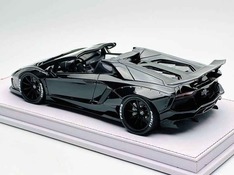 GL Model Lamborghini Aventador Roadster SVJ Gloss Black 1:18 WITH DISPLAY Cartsfy Inc.