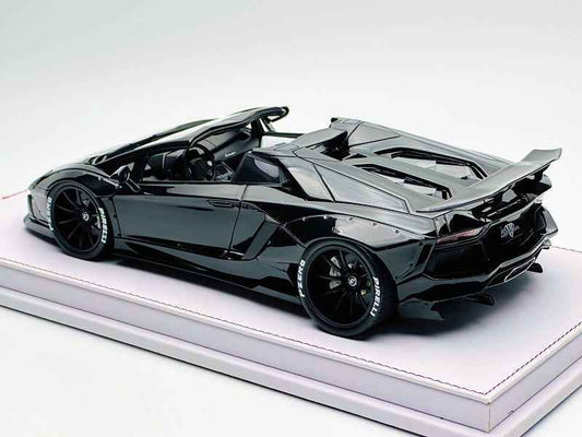 GL Model Lamborghini Aventador Roadster SVJ Gloss Black 1:18 WITH DISPLAY Cartsfy Inc.