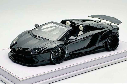 GL Model Lamborghini Aventador Roadster SVJ Gloss Black 1:18 WITH DISPLAY Cartsfy Inc.