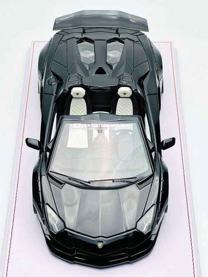 GL Model Lamborghini Aventador Roadster SVJ Gloss Black 1:18 WITH DISPLAY Cartsfy Inc.