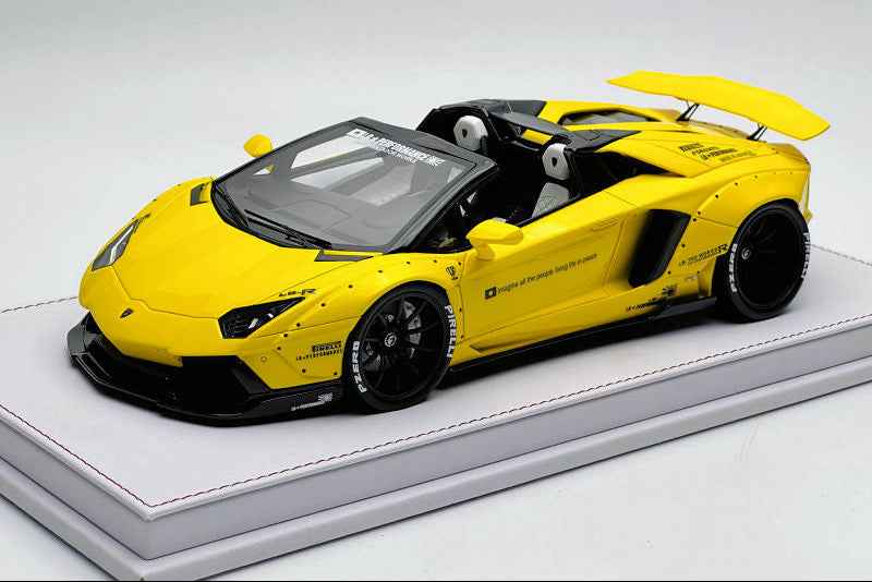 GL Model Lamborghini Aventador Roadster SVJ Lemon Yellow 1:18 WITH DISPLAY STM Diecast Default Title Default Title-