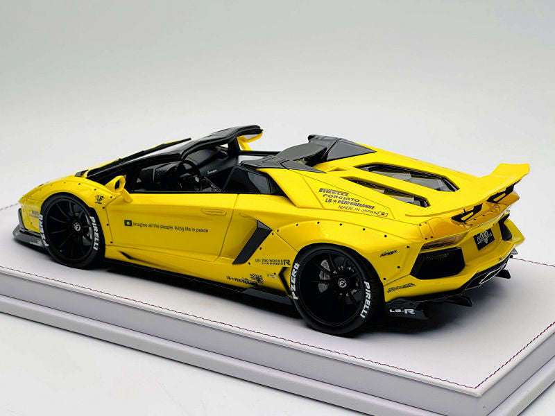 GL Model Lamborghini Aventador Roadster SVJ Lemon Yellow 1:18 WITH DISPLAY STM Diecast Default Title Default Title-