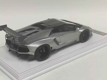 GL Model Lamborghini Aventador Roadster SVJ Silver 1:18 WITH DISPLAY Cartsfy Inc.
