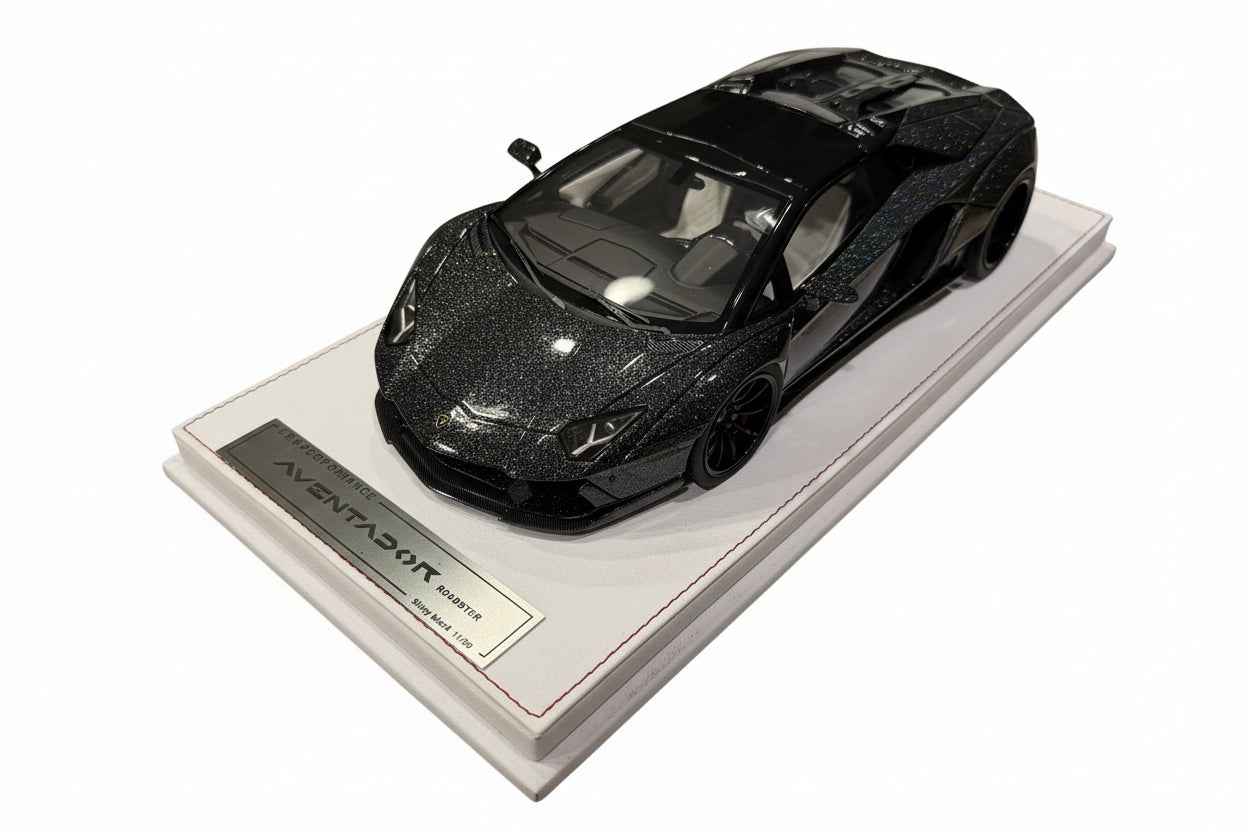 GL Model Lamborghini Aventador Roadster SVJ Sparkling Black 1:18 WITH DISPLAY STM Diecast Default Title Default Title-