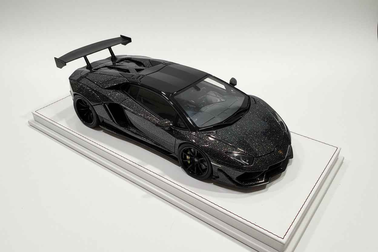 GL Model Lamborghini Aventador Roadster SVJ Sparkling Black 1:18 WITH DISPLAY STM Diecast Default Title Default Title-