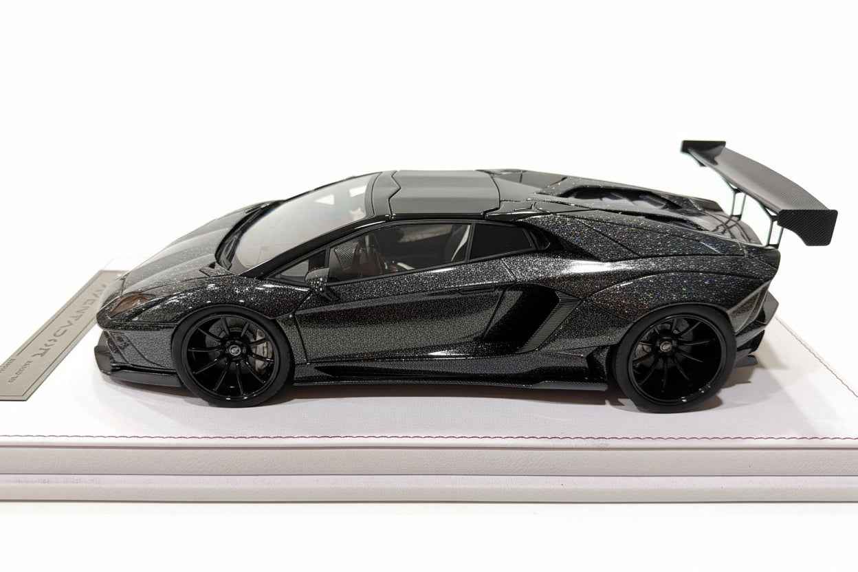GL Model Lamborghini Aventador Roadster SVJ Sparkling Black 1:18 WITH DISPLAY STM Diecast Default Title Default Title-