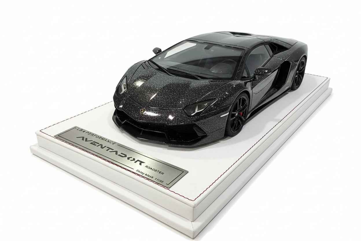 GL Model Lamborghini Aventador Roadster SVJ Sparkling Black 1:18 WITH DISPLAY STM Diecast Default Title Default Title-