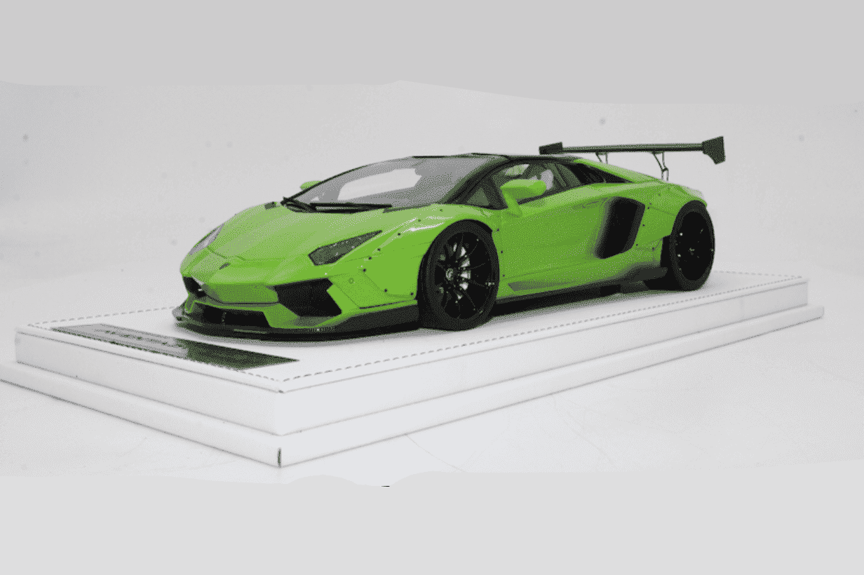 GL Model Lamborghini Aventador Roadster SVJ Spearmint Green 1:18 WITH DISPLAY Cartsfy Inc.