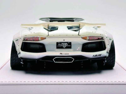 GL Model Lamborghini Aventador Roadster SVJ White w/ Black Wheels 1:18 WITH DISPLAY Cartsfy Inc.