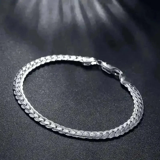 Gleaming Treasure Elegant 925 Sterling Silver Bracelet DailySale Default Title Default Title-