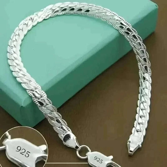 Gleaming Treasure Elegant 925 Sterling Silver Bracelet DailySale Default Title Default Title-