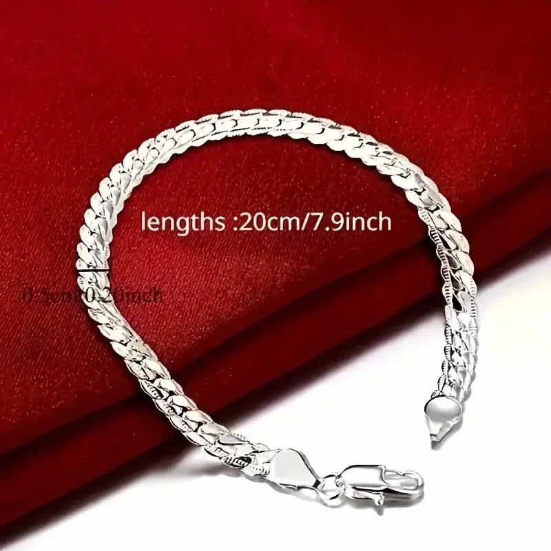 Gleaming Treasure Elegant 925 Sterling Silver Bracelet - Cartsfy Inc.