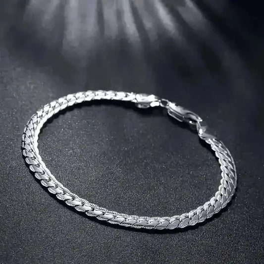 Gleaming Treasure Elegant 925 Sterling Silver Bracelet DailySale Default Title Default Title-