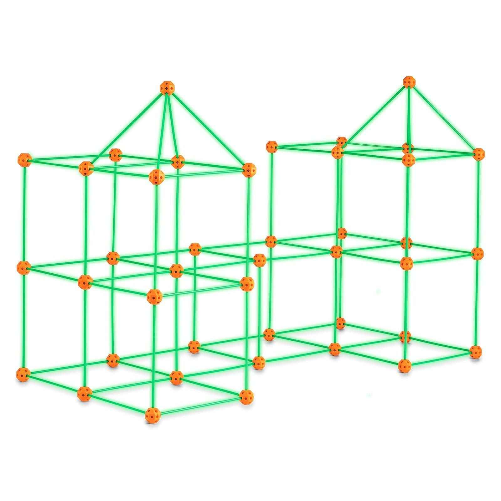 Glow In The Dark! Christmas Gift! Tent Fort Building Kit for Kid Glow In The Dark STEM Construction Toy 140P Cartsfy Inc.