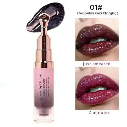 Glow Pop Gloss & Lip Treatment – Radiant Shine & pH Color-Shift Cartsfy Inc.