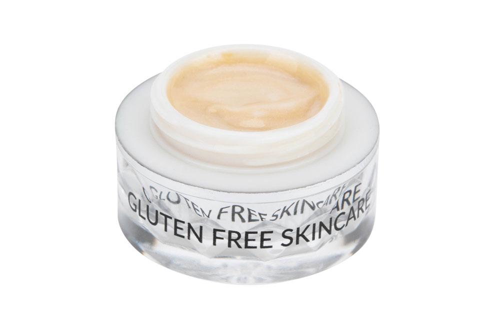 EPILYNX glass cream jar labeled gluten free