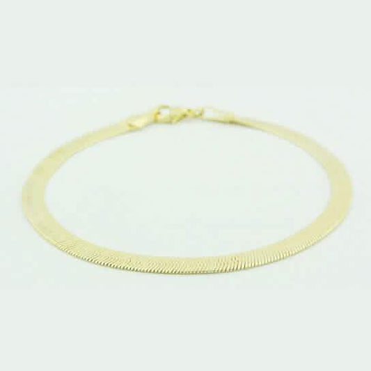 Gold Filled Herringbone 7.5 Inch Bracelet - Cartsfy Inc.