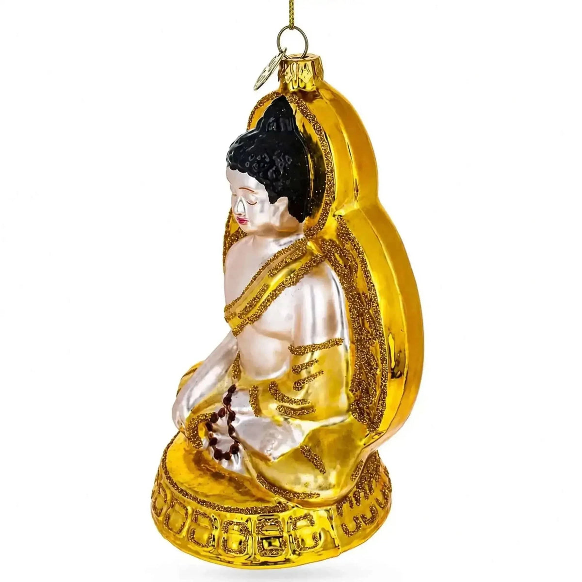 Golden Buddha Glass Christmas Ornament Cartsfy Inc.
