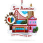 Golden Gate Bridge Cable Car San Francisco Resin Christmas Ornament Cartsfy Inc.