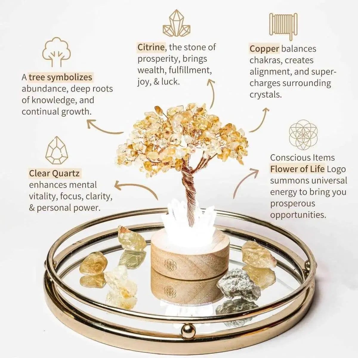 Golden Lamp of Wealth - Citrine Tree Conscious Items Default Title Default Title-
