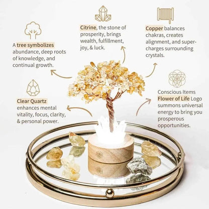 Golden Lamp of Wealth - Citrine Tree Conscious Items Default Title Default Title-