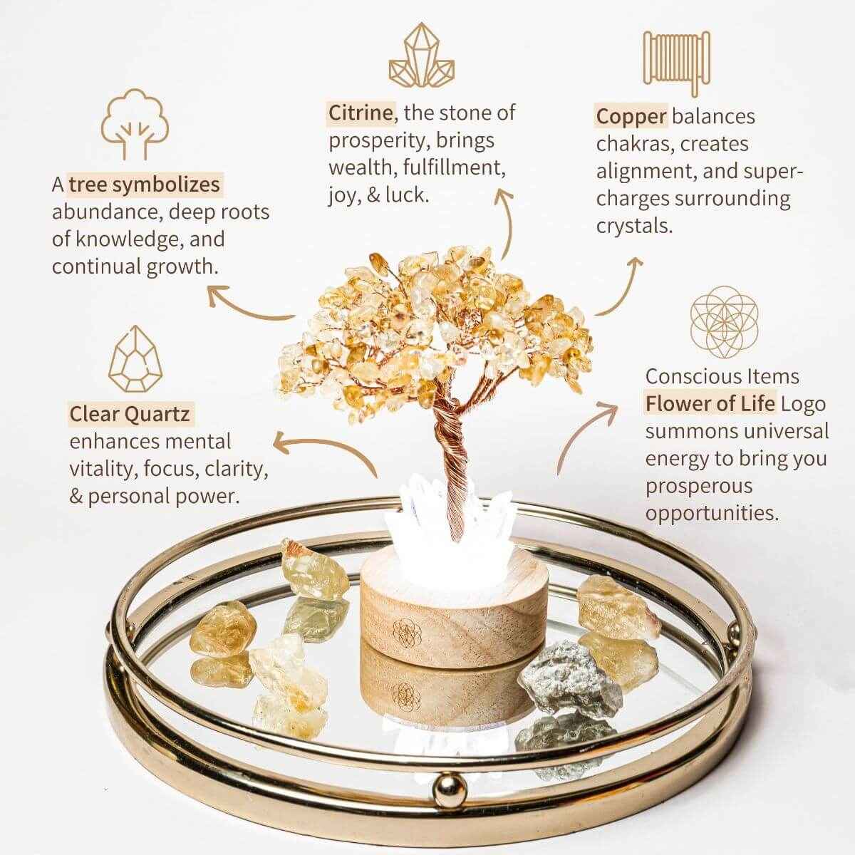 Golden Lamp of Wealth - Citrine Tree Conscious Items Default Title Default Title-