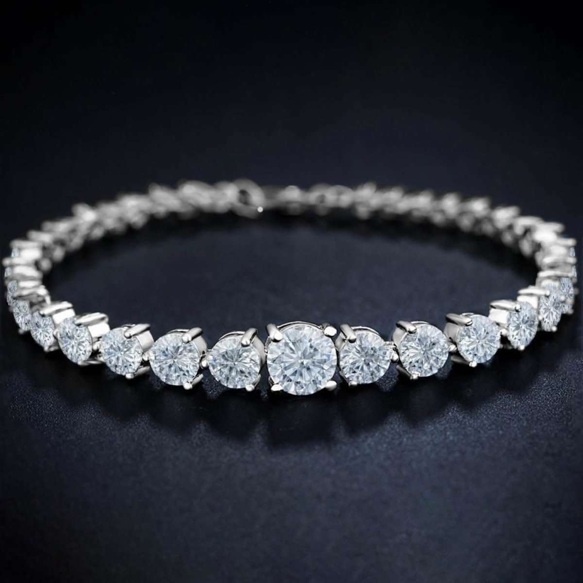 Graduated Cubic Zirconia Tennis Bracelets Cartsfy Inc.