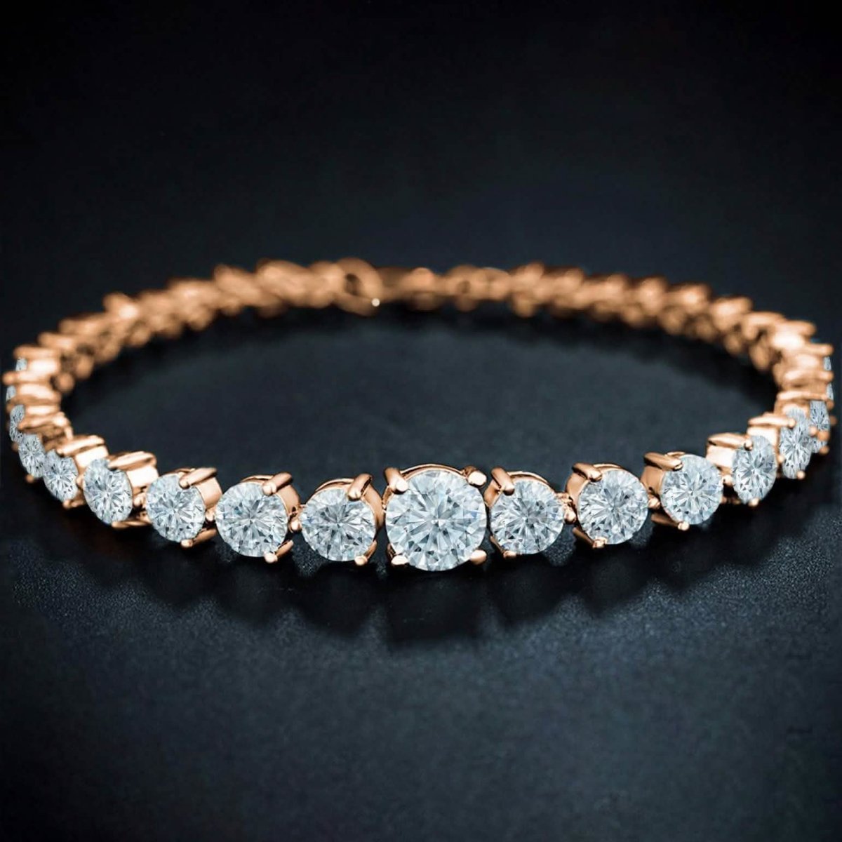Graduated Cubic Zirconia Tennis Bracelets - Cartsfy Inc.