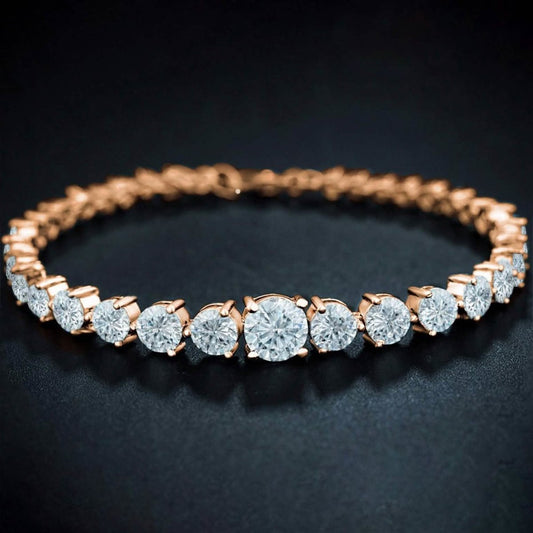 Graduated Cubic Zirconia Tennis Bracelets - Cartsfy Inc.
