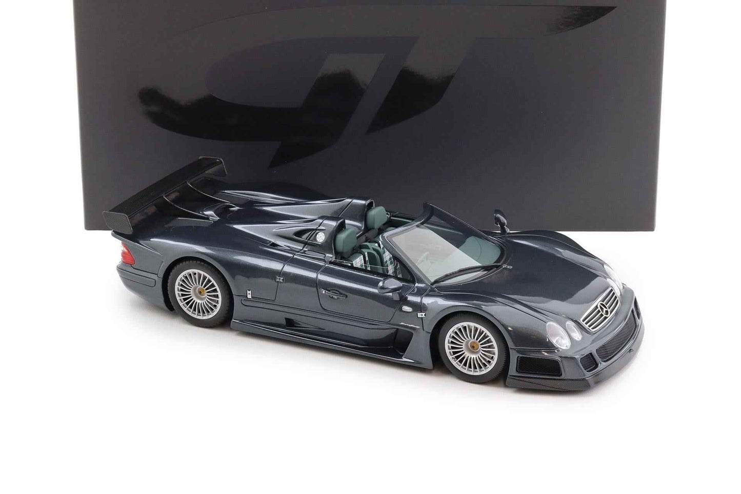 GT Spirit 1999 Mercedes Benz CLK GTR Roadster Dark Grey 1:18 Cartsfy Inc.