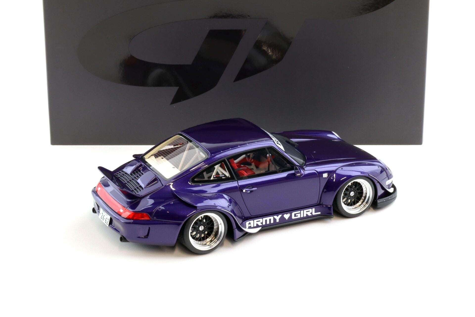 GT Spirit 2015 Porsche 993 RWB "Army Girl" Purple Metallic 1:18 STM Diecast Default Title Default Title-