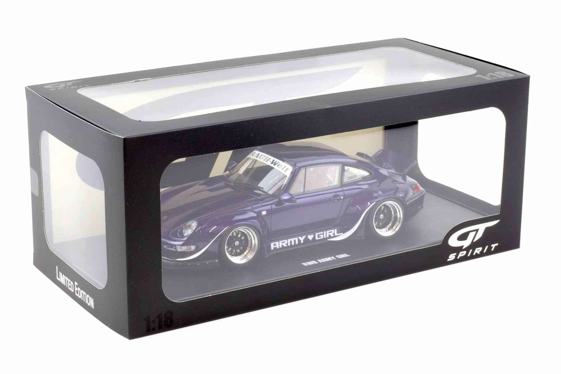 GT Spirit 2015 Porsche 993 RWB "Army Girl" Purple Metallic 1:18 STM Diecast Default Title Default Title-