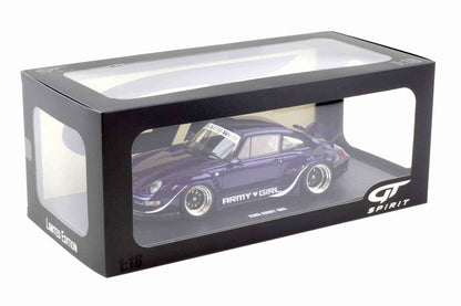 GT Spirit 2015 Porsche 993 RWB "Army Girl" Purple Metallic 1:18 STM Diecast Default Title Default Title-