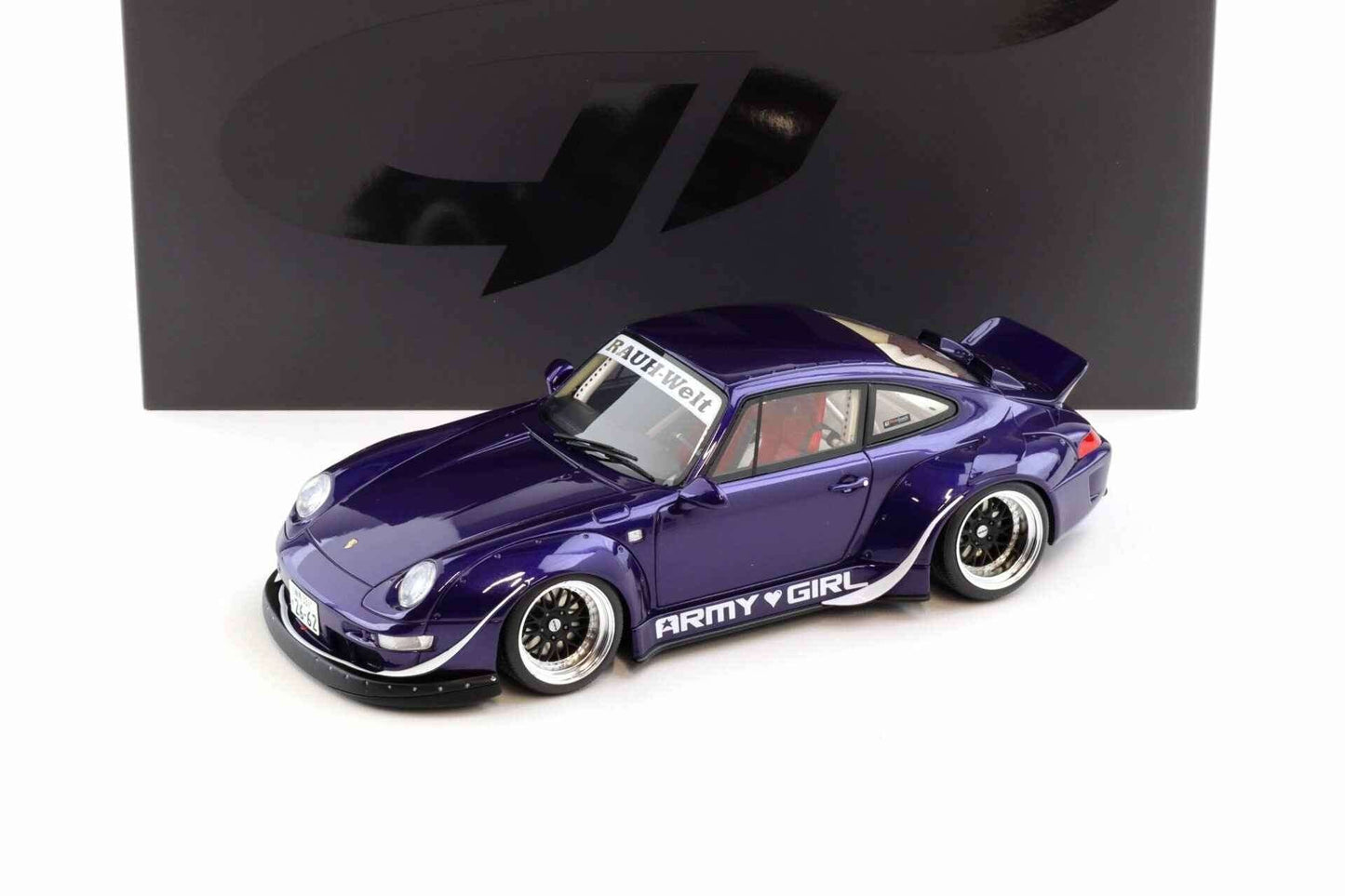 GT Spirit 2015 Porsche 993 RWB "Army Girl" Purple Metallic 1:18 STM Diecast Default Title Default Title-