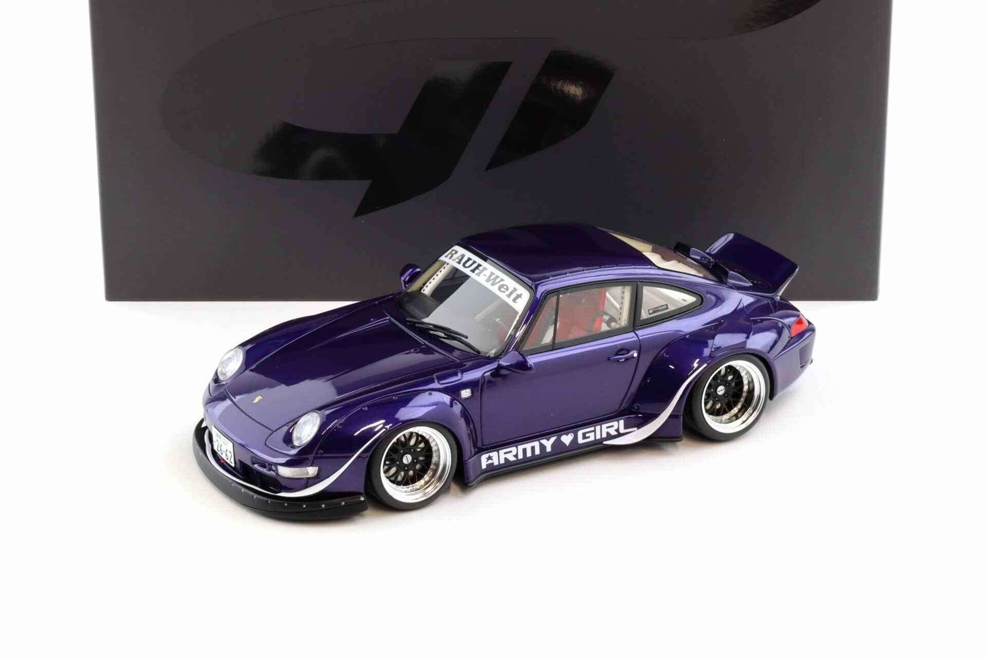 GT Spirit 2015 Porsche 993 RWB "Army Girl" Purple Metallic 1:18 STM Diecast Default Title Default Title-