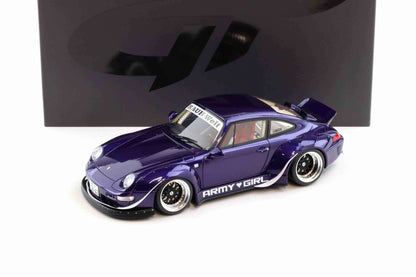 GT Spirit 2015 Porsche 993 RWB "Army Girl" Purple Metallic 1:18 STM Diecast Default Title Default Title-