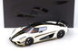 GT Spirit 2018 Koenigsegg Regera World Record Crystal White w/ Black Stripes & Gold Accents 1:18 Cartsfy Inc.