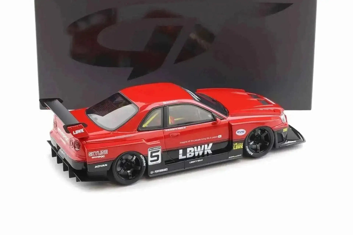 GT Spirit 2020 Nissan Skyline R34 GT-R LB Super Silhouette #5 LBWK Red 1:18 Cartsfy Inc.