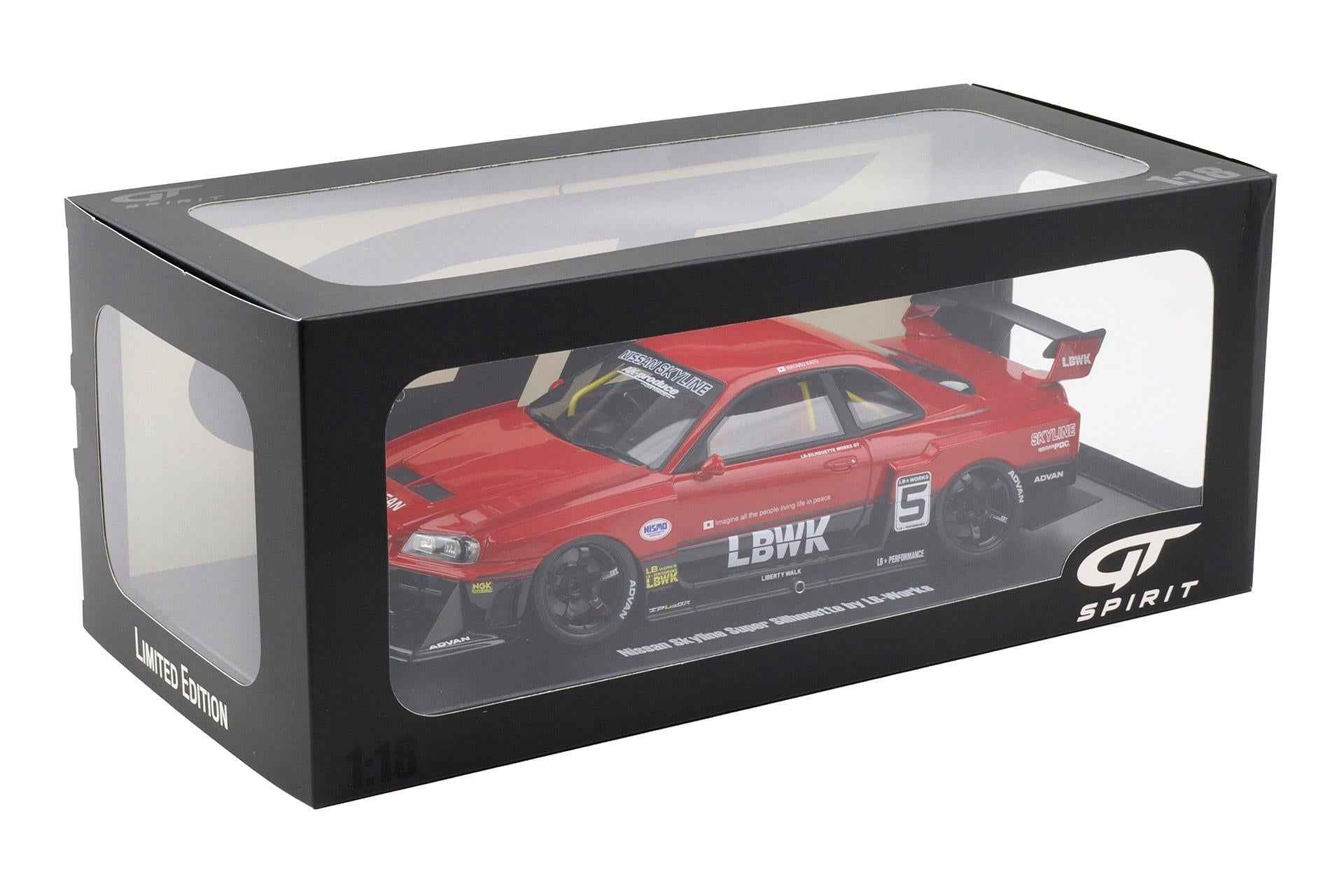 GT Spirit 2020 Nissan Skyline R34 GT-R LB Super Silhouette #5 LBWK Red 1:18 STM Diecast Default Title Default Title-