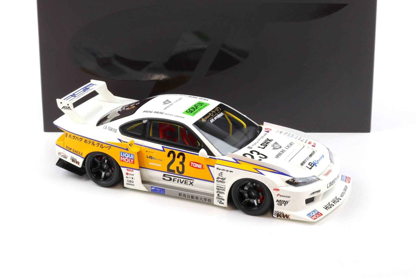GT Spirit 2021 Nissan Silvia S15 LB Super Silhouette #23 LBWK White 1:18 *Defect* STM Diecast Default Title Default Title-