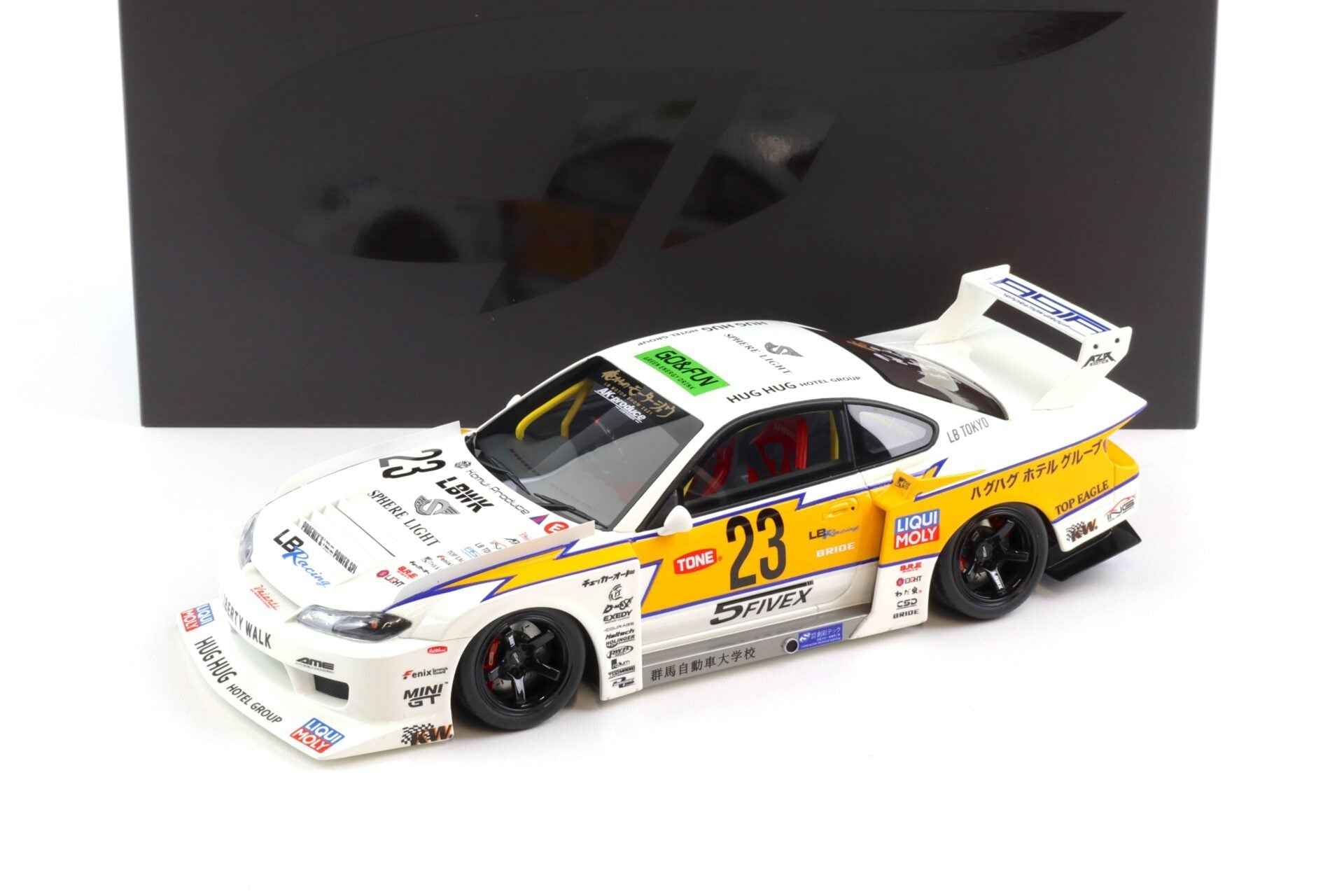 GT Spirit 2021 Nissan Silvia S15 LB Super Silhouette #23 LBWK White 1:18 *Defect* STM Diecast Default Title Default Title-