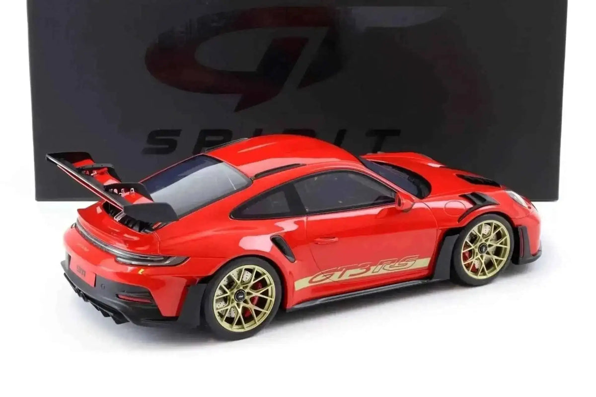 GT Spirit 2021 Porsche 911 992 GT3 RS Guards Red w/ Gold Deco 1:12 Cartsfy Inc.