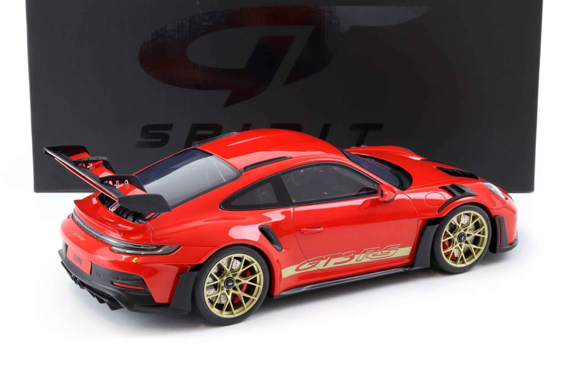 GT Spirit 2021 Porsche 911 992 GT3 RS Guards Red w/ Gold Deco 1:12 Cartsfy Inc.
