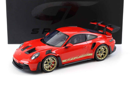 GT Spirit 2021 Porsche 911 992 GT3 RS Guards Red w/ Gold Deco 1:12 Cartsfy Inc.